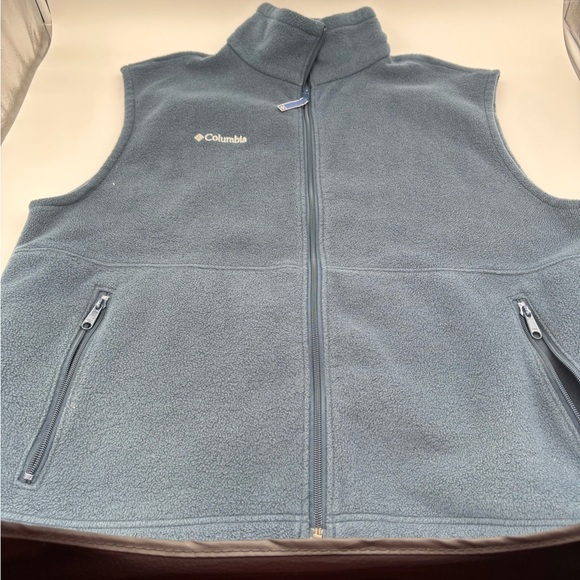 Columbia Mens Blue Fleece‎ Vest Full Zip Size XL - Picture 1 of 4